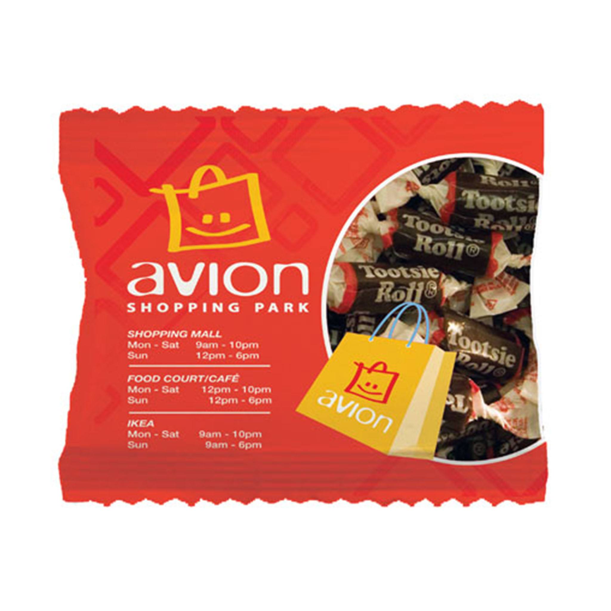 Zagasnacks™ Wide Promo Pack Bag - Tootsie Rolls (Q575622)