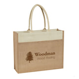Jute Tote Bag With Front Pocket (Q576922)
