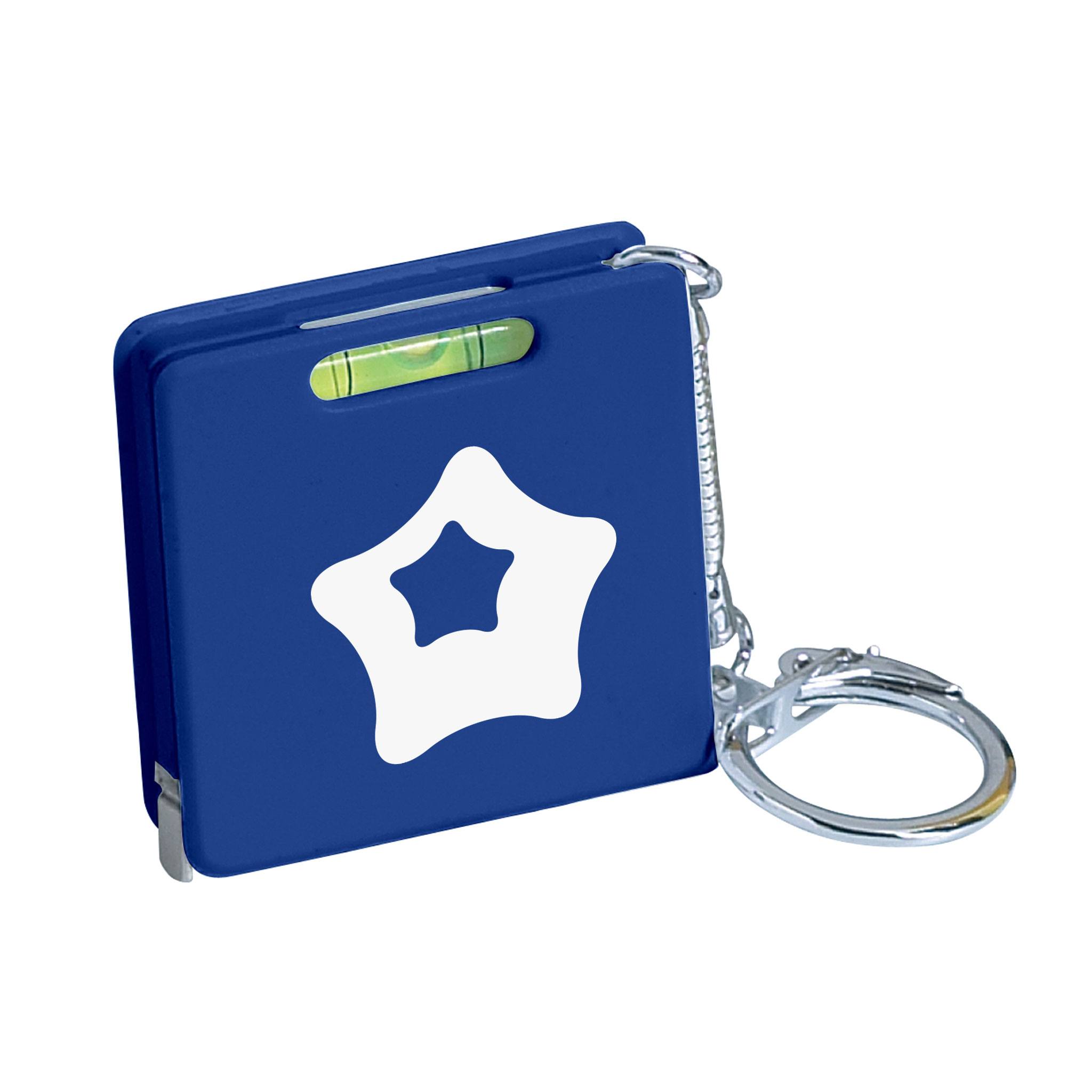 Square Level Tape Measure Key Tag  Imprinted with Logo (Q57739)