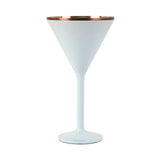 Snowfox® 8 Oz. Double Wall Steel Stemmed Martini Glass (Q577432)