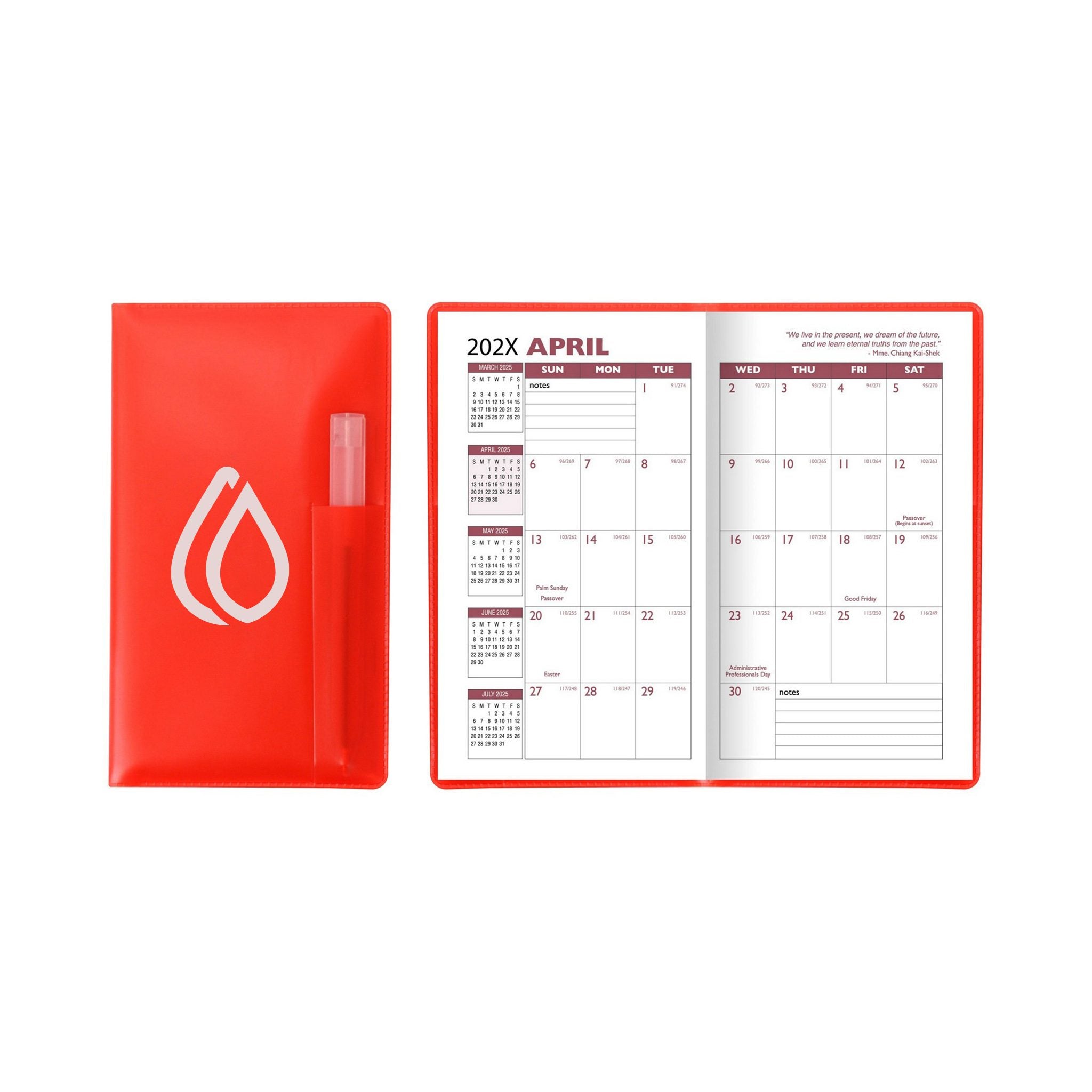 Translucent Vinyl Cover Academic Planner  Imprinted with Logo (Q578222)