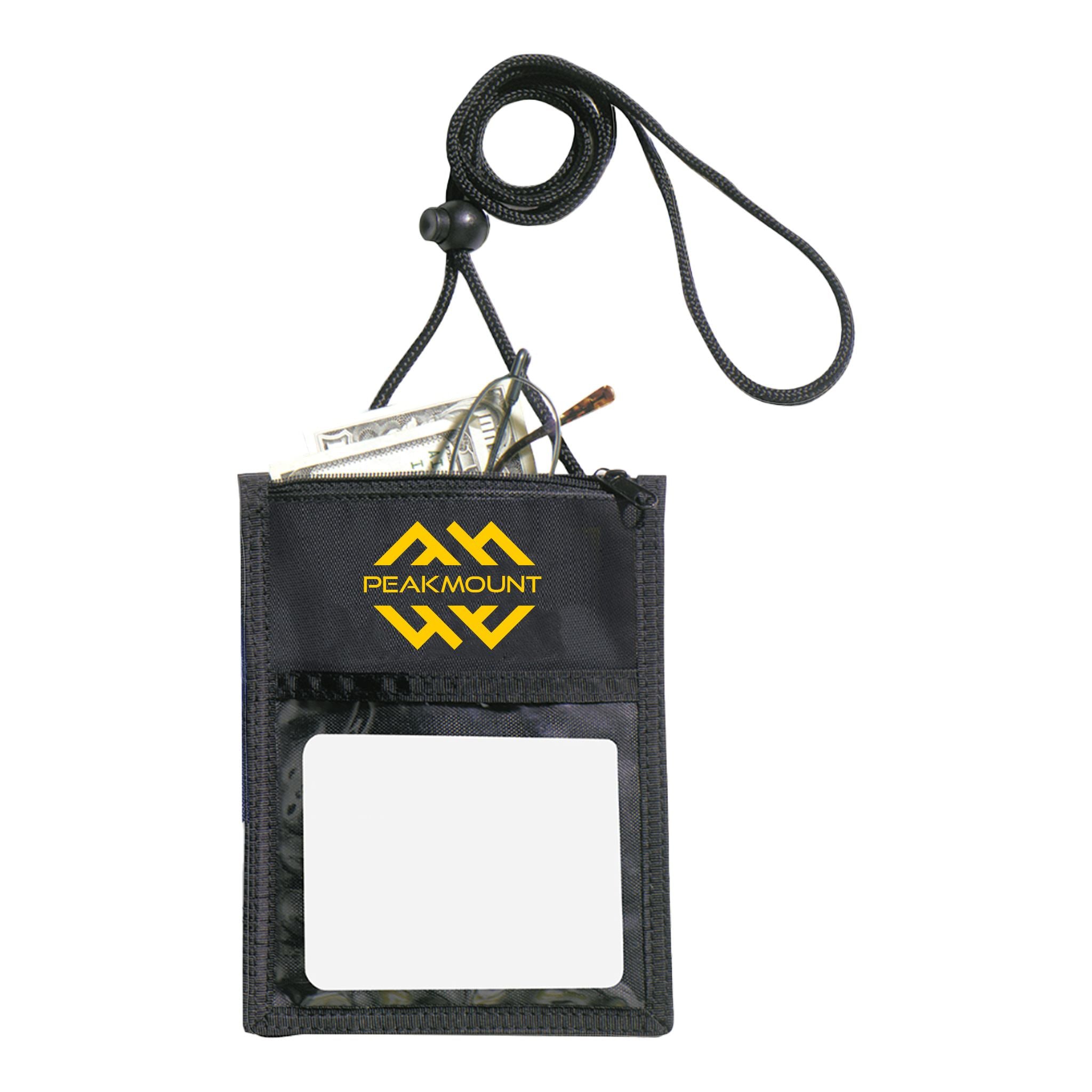 5 Function Tradeshow Badgeholder And Neck Wallets  Imprinted with Logo (Q579611)