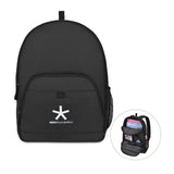 Repeat Recycled Poly Backpack - Black  Imprinted with Logo (Q582022)