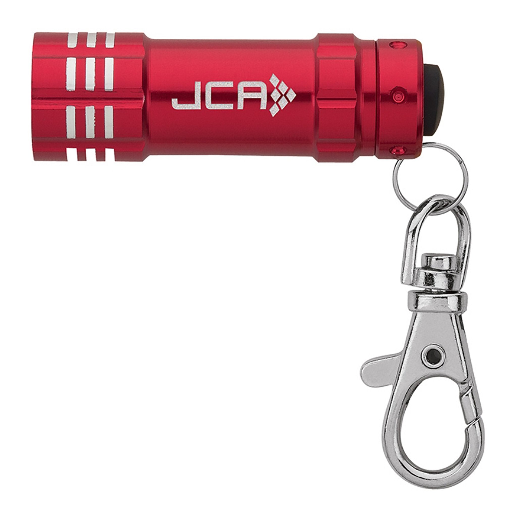 Aluminum LED Flashlight with Lobster Clip  Imprinted with Logo (Q582311)