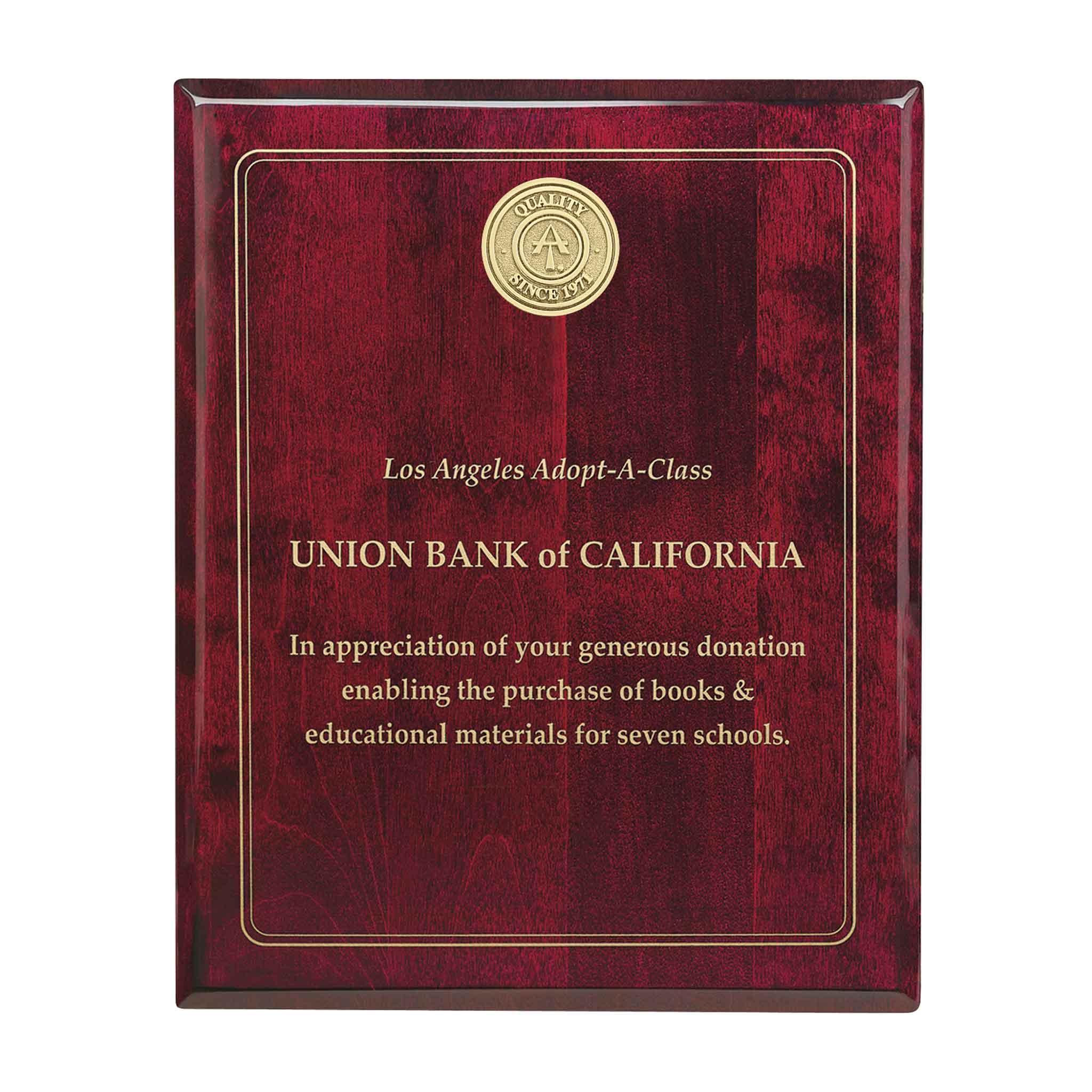 JAFFA® Rosewood Plaque - 8" x 10" (Q582332)