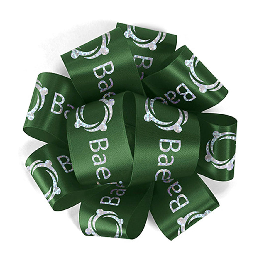 1.5 Inch Badge Satin Bow - Foil Print (Q584632)