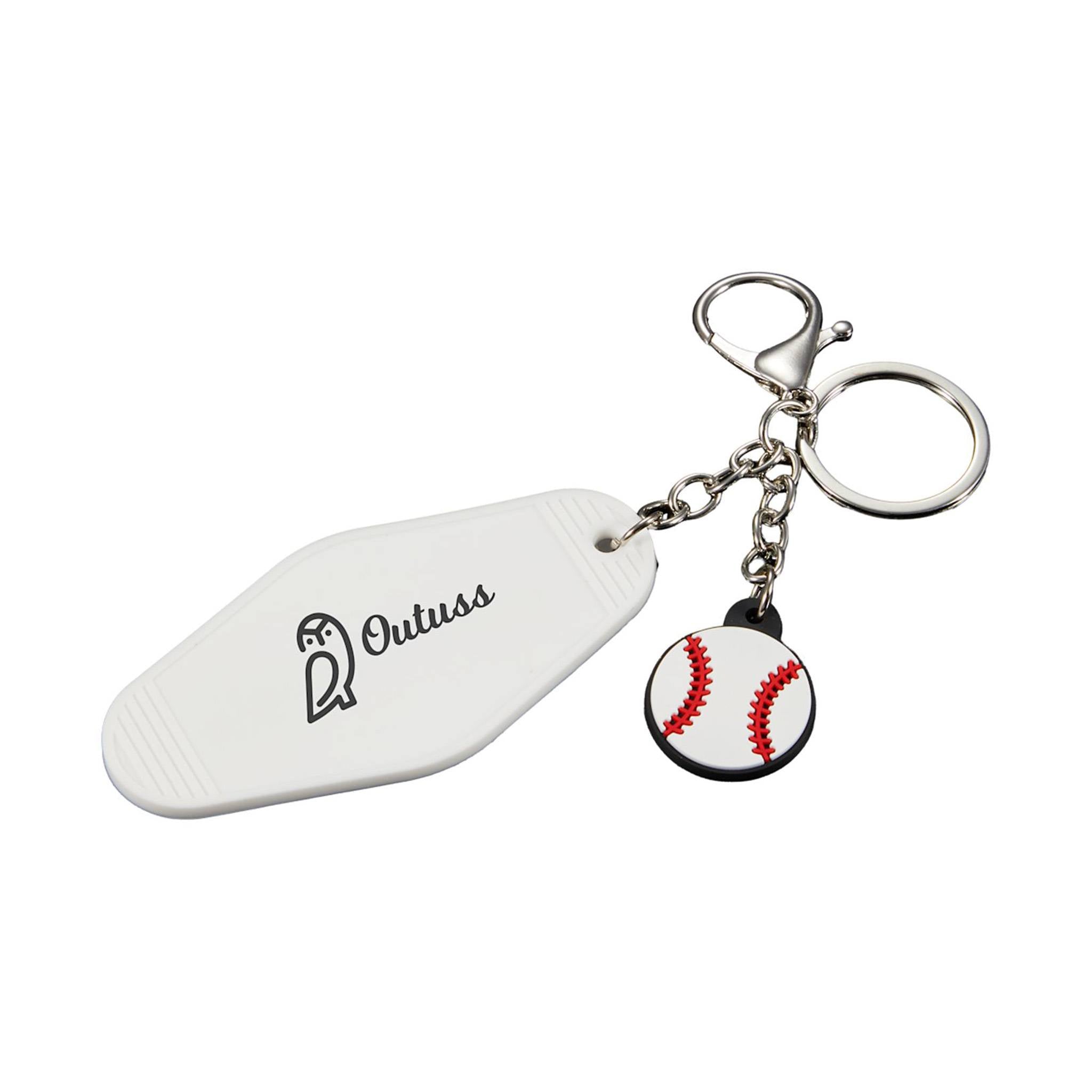 Baseball Motel Keychain  Imprinted with Logo (Q588532)