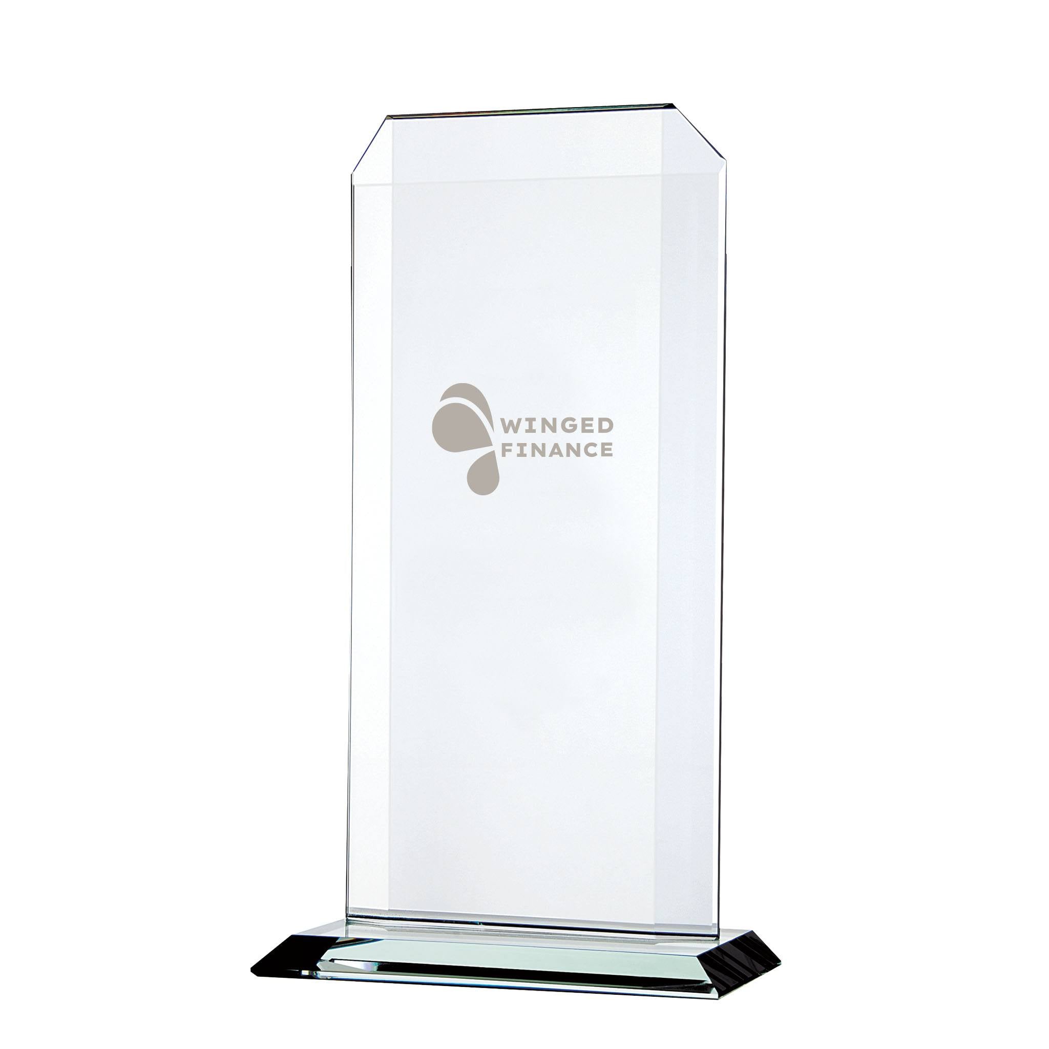 Starfire Echo Glass Awards (Large)  Imprinted with Logo (Q589311)