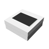 8" x 8" x 3" White Deluxe Gift Box (Q590322)