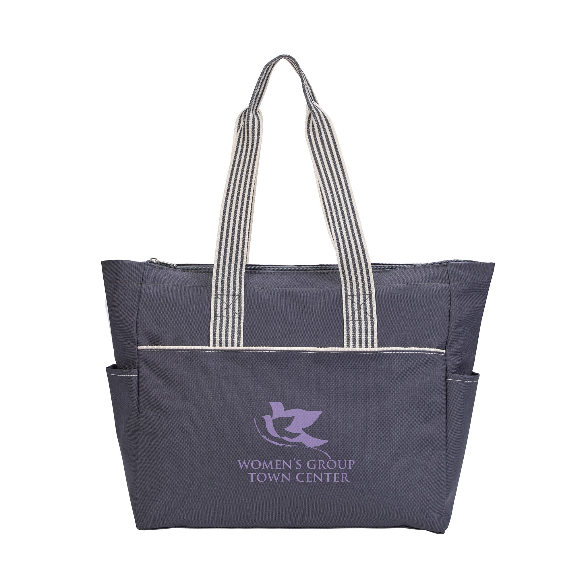 Atchison® Stripe Diaper Tote-Pack  Imprinted with Logo (Q592632)