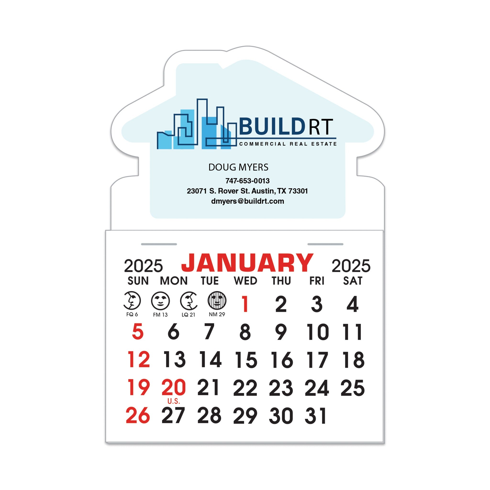 Stick-It! Magnet 3 x 4.25 Inch - House  Imprinted with Logo (Q593432)