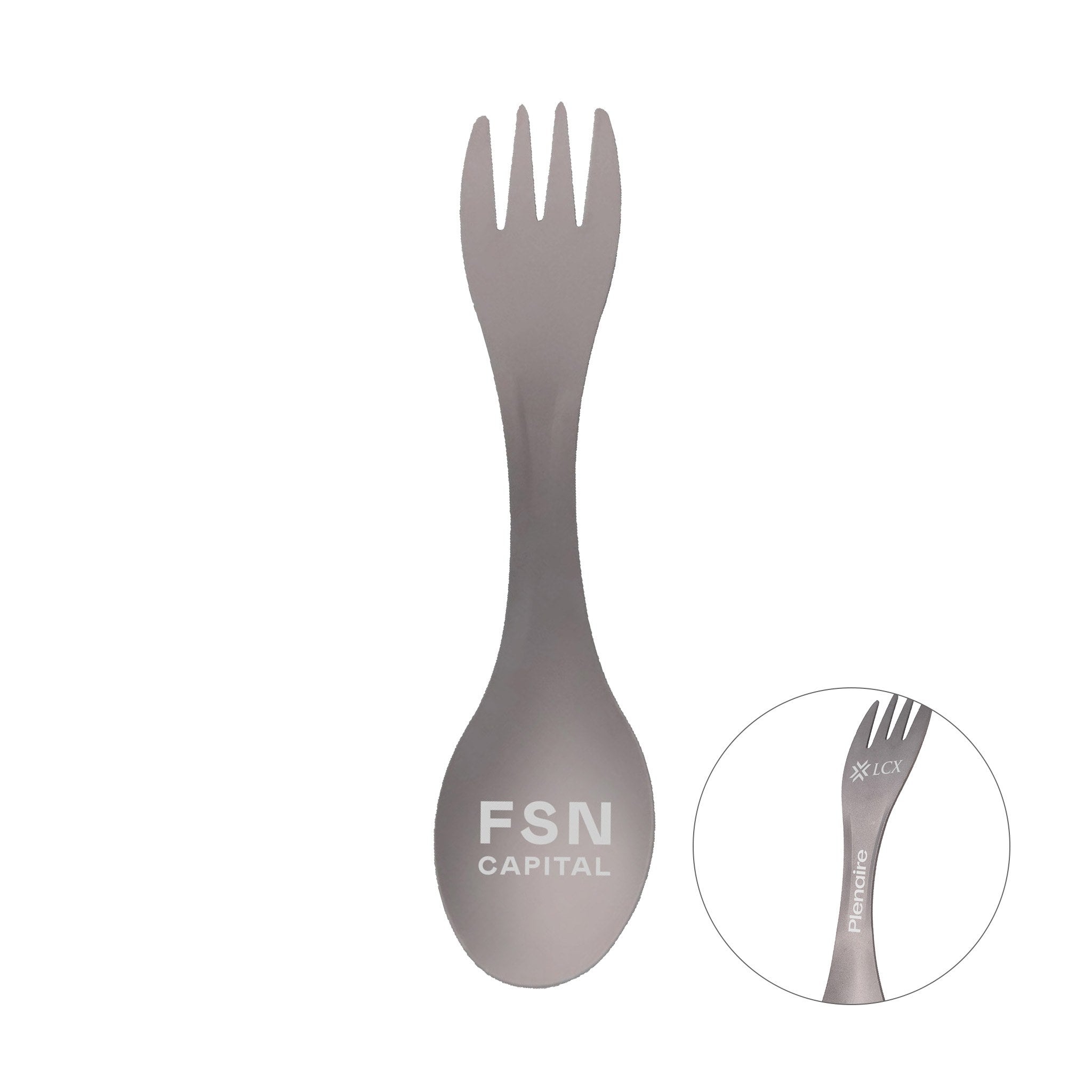 OutBite 2 in 1 Titanium Spork  Imprinted with Logo (Q593632)