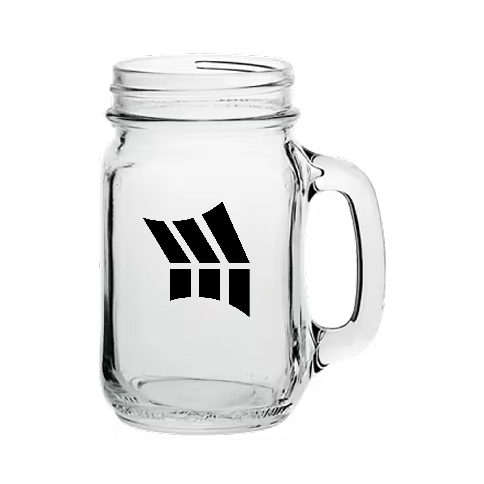16 Oz. Mason Jars With Handles  Imprinted with Logo (Q594022)