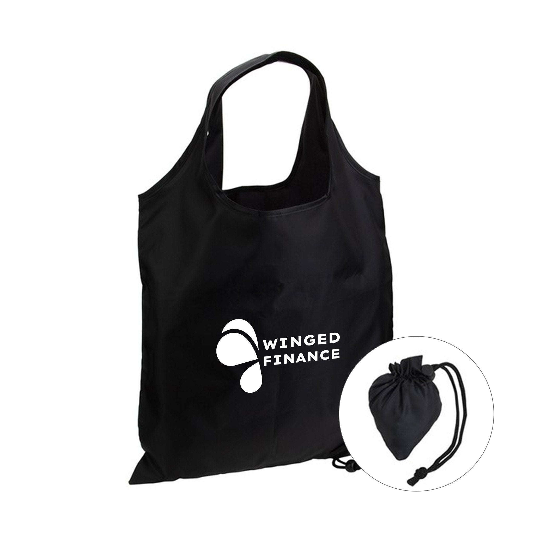 Bazaar RPET Folding Reusable Tote Bag  Imprinted with Logo (Q595422)