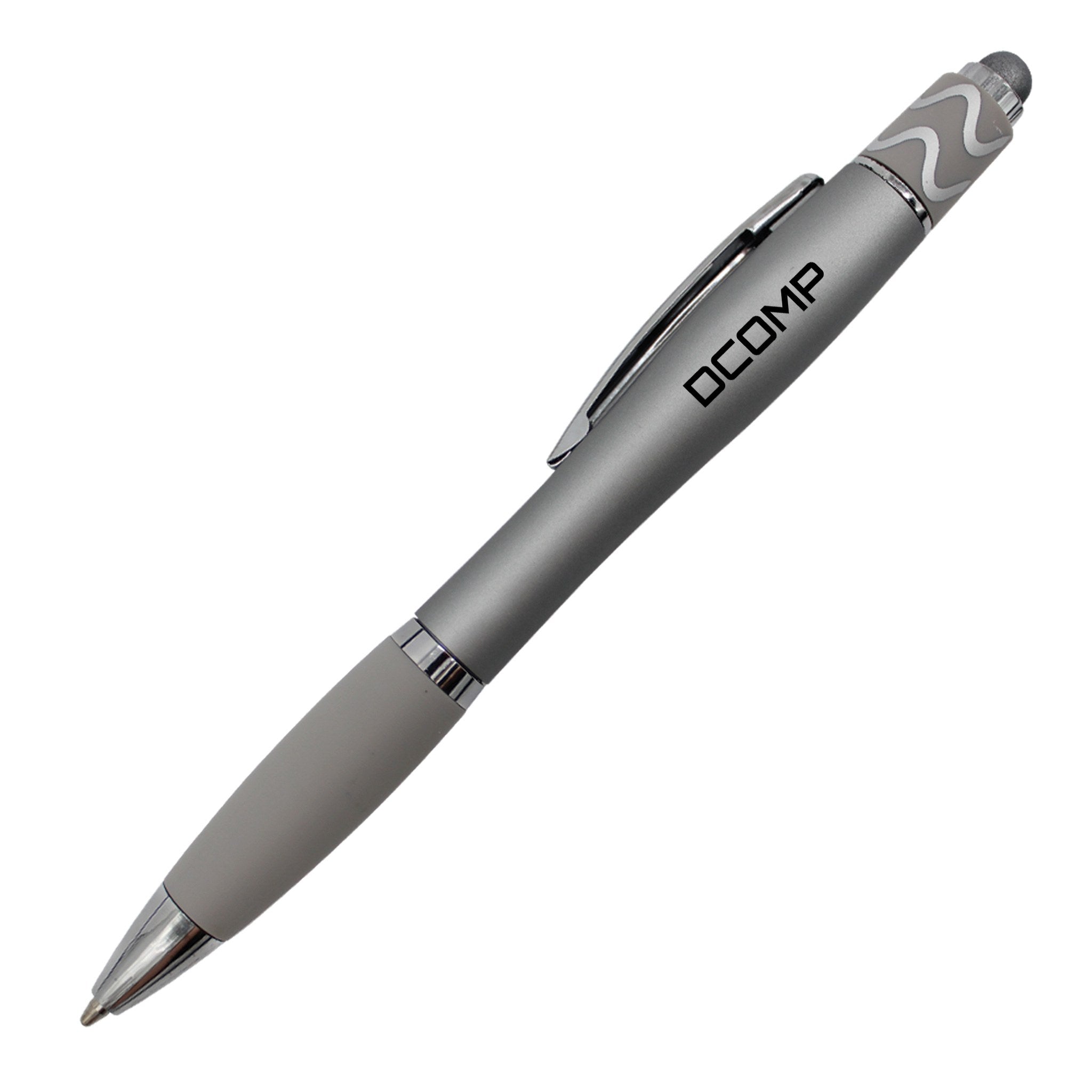 Halcyon® Silhouette Spin Top Pen With Stylus  Imprinted with Logo (Q595922)