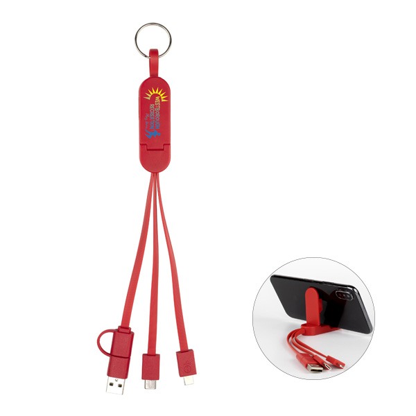 Escalante 5-in-1 Cell Phone Charging Cable Phone Stand  Imprinted with Logo (Q597022)