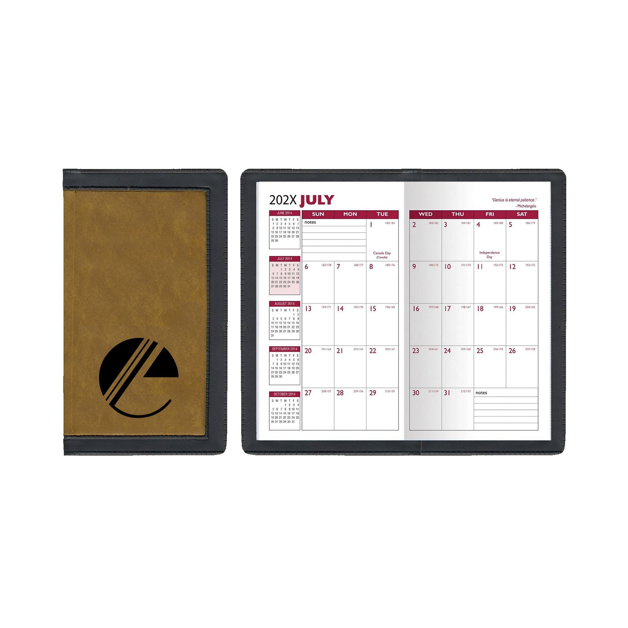 2 Tone Vinyl Cover Academic Planner  Imprinted with Logo (Q598222)