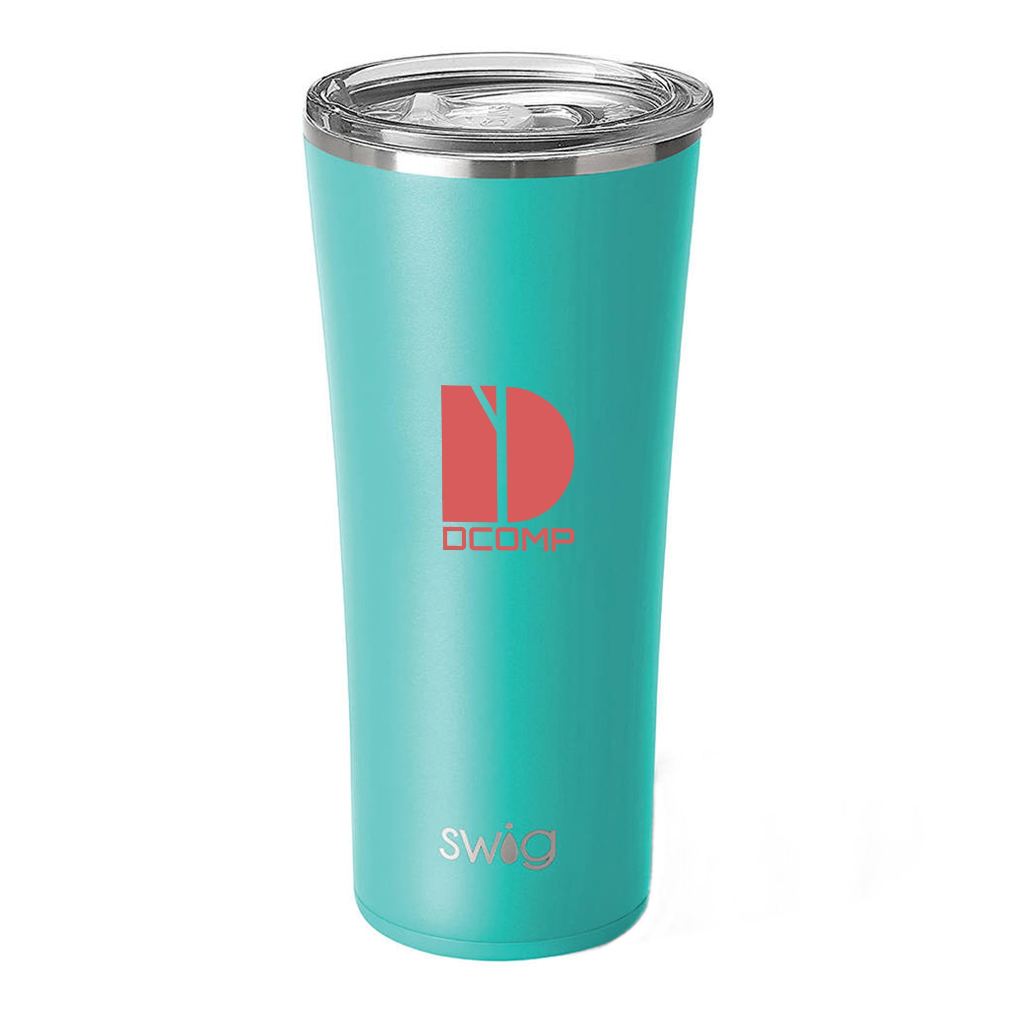 22 Oz. Swig Matte Tumbler - Aqua  Imprinted with Logo (Q600522)
