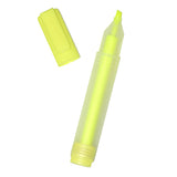 Rectangular Highlighter With Frosted Barrel And Yellow Chisel Tip (Q60061)