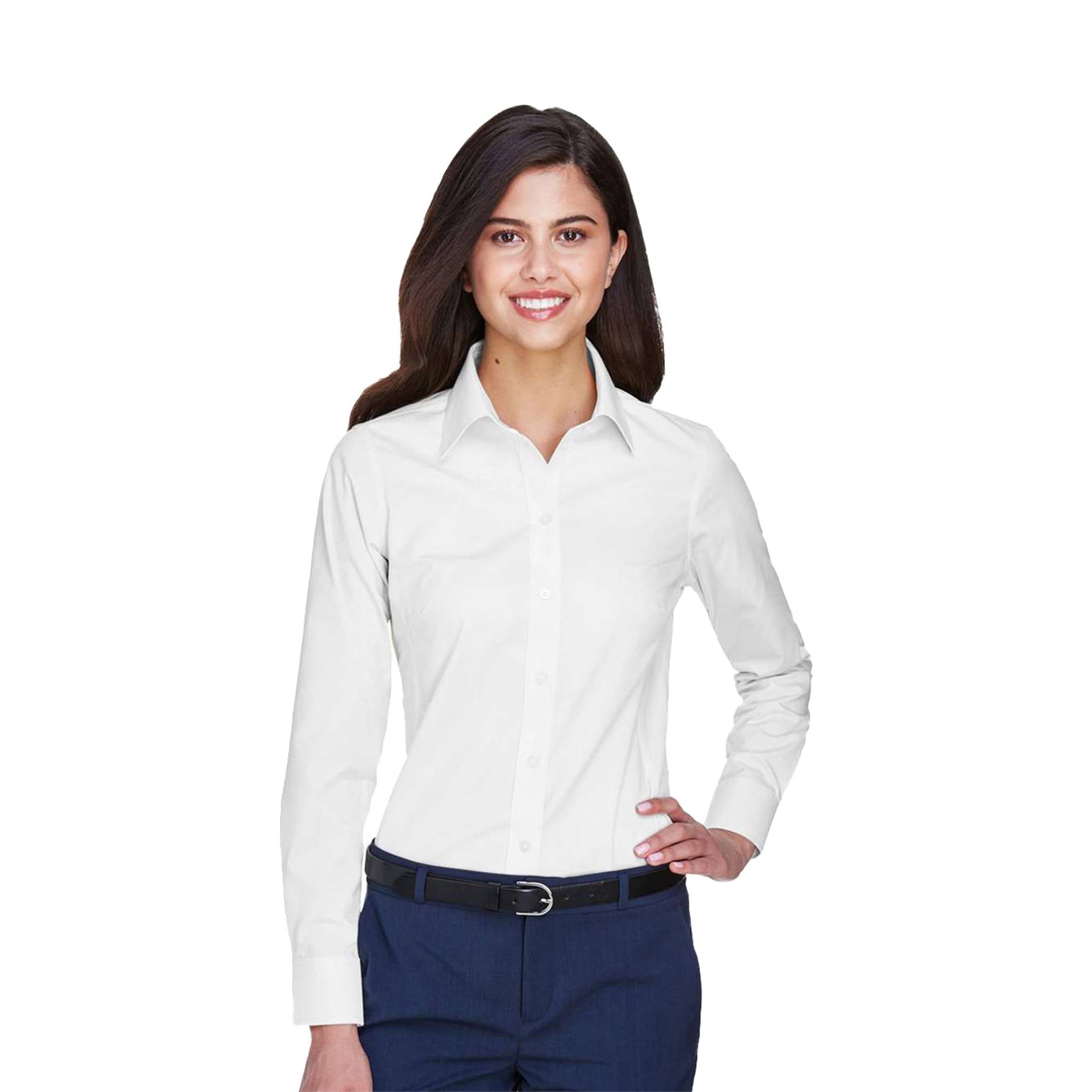 Devon & Jones Women's Crown Collection® Dress Shirt  Imprinted with Logo (Q602432)