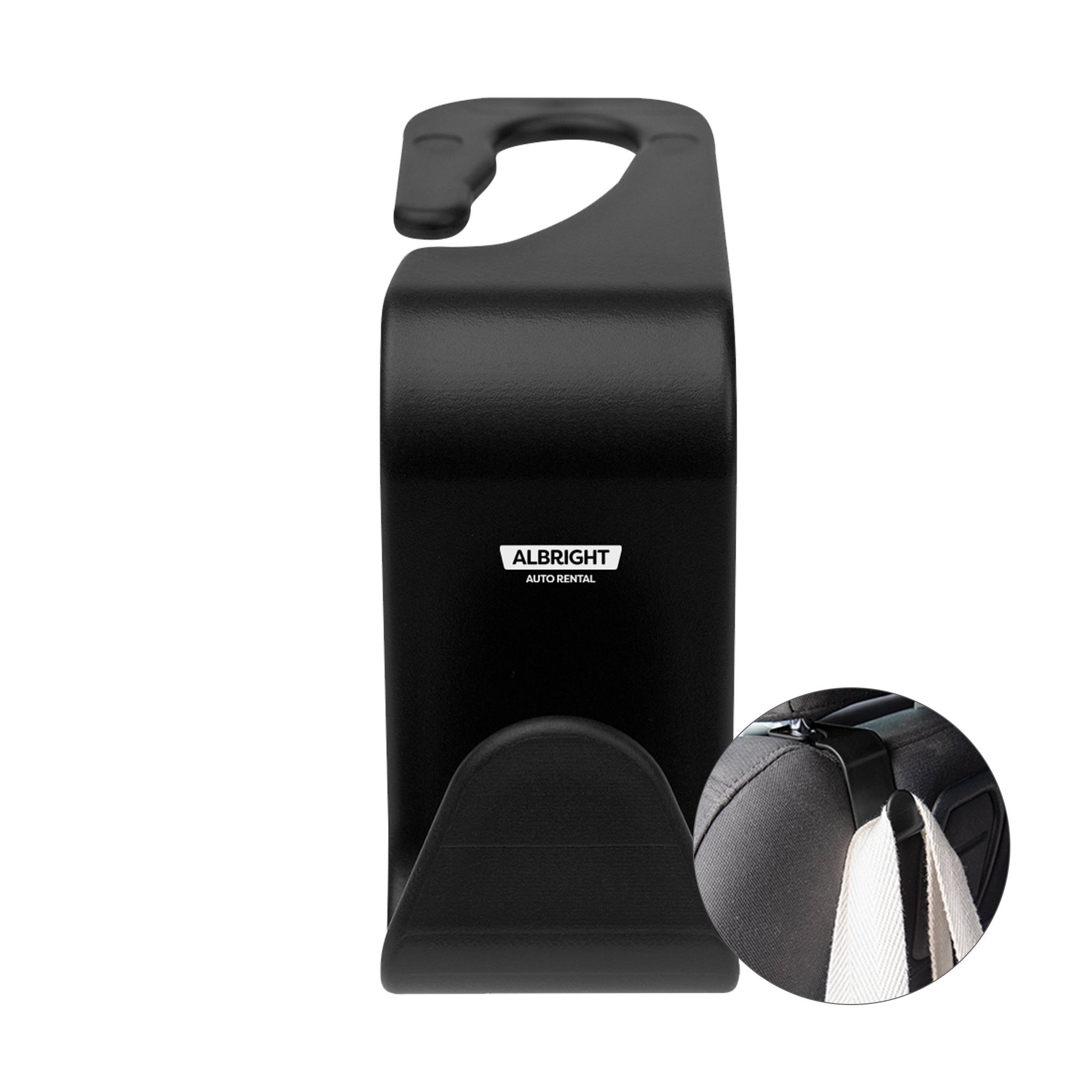 rABS Auto Headrest Multi-Purpose Hook  Imprinted with Logo (Q603532)