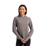Cutter & Buck Adapt Knit Womens Heathered Hooded Pullover (Q604332)
