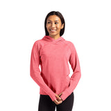 Cutter & Buck Adapt Knit Womens Heathered Hooded Pullover (Q604332)