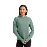 Cutter & Buck Adapt Knit Womens Heathered Hooded Pullover (Q604332)