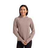 Cutter & Buck Adapt Knit Womens Heathered Hooded Pullover (Q604332)