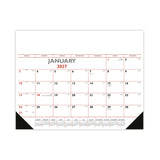Red & Black Desk Pad With Vinyl Corners Calendar (Q604722)