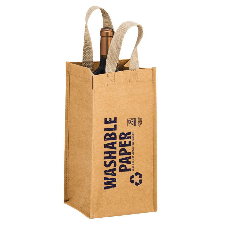 TORNADO - Washable Kraft Paper Wine Tote Bag SP (Q605532)