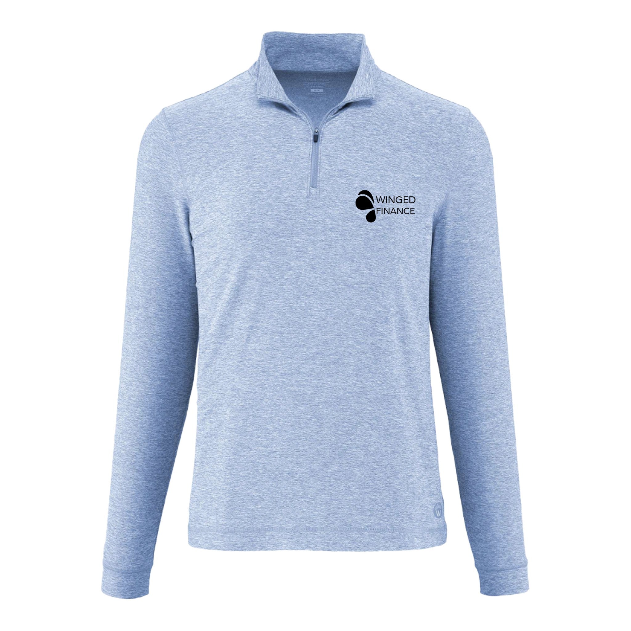 Mens Wellable™ Knit Quarter Zip  Imprinted with Logo (Q608532)