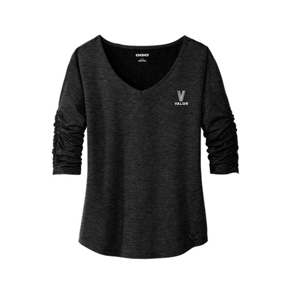 OGIO® Ladies Evolution V-Neck  Imprinted with Logo (Q608922)