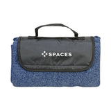 Heathered Fold Up Blanket  Imprinted with Logo (Q611211)