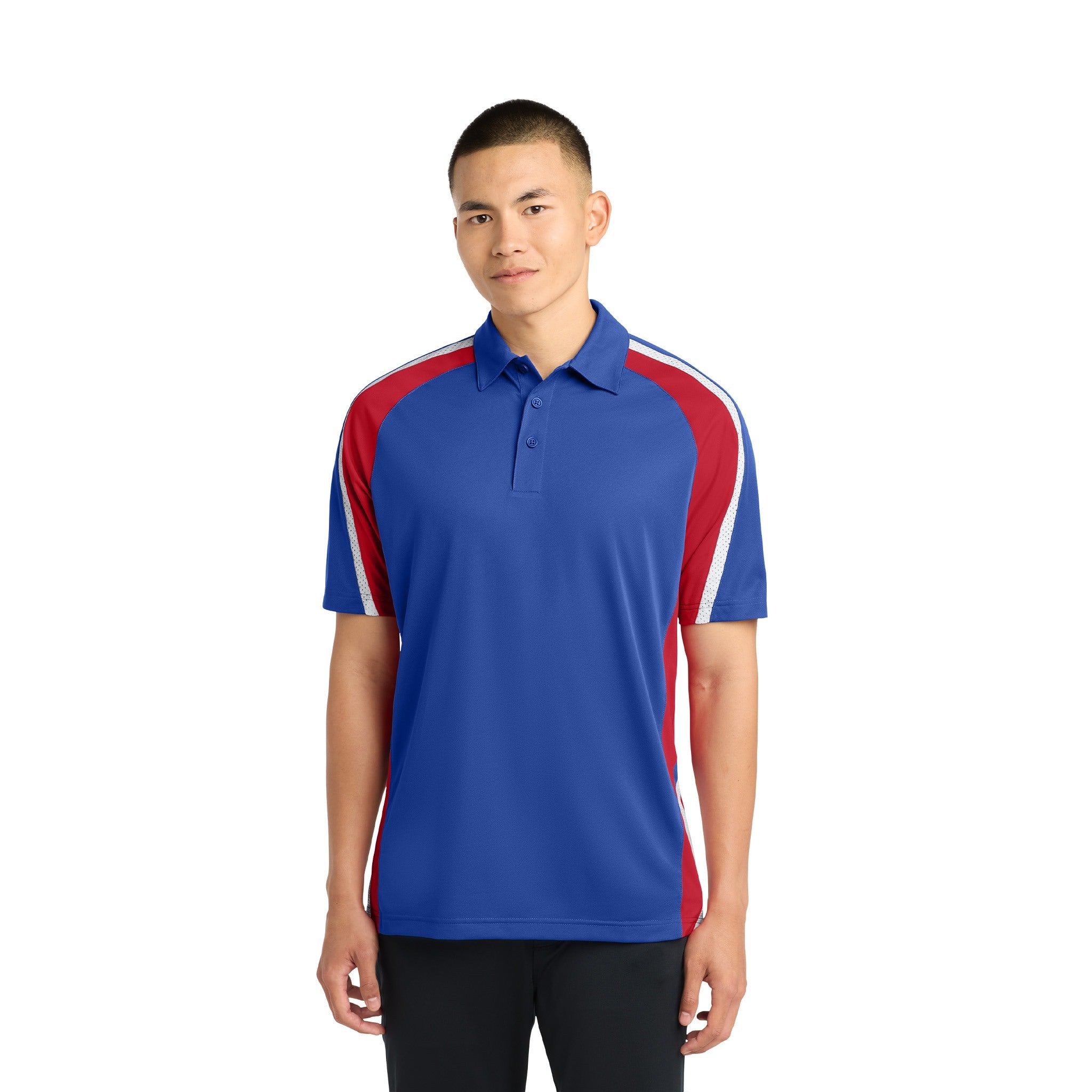 Sport-Tek® Tricolor Micropique Sport-Wick® Polo  Imprinted with Logo (Q611332)
