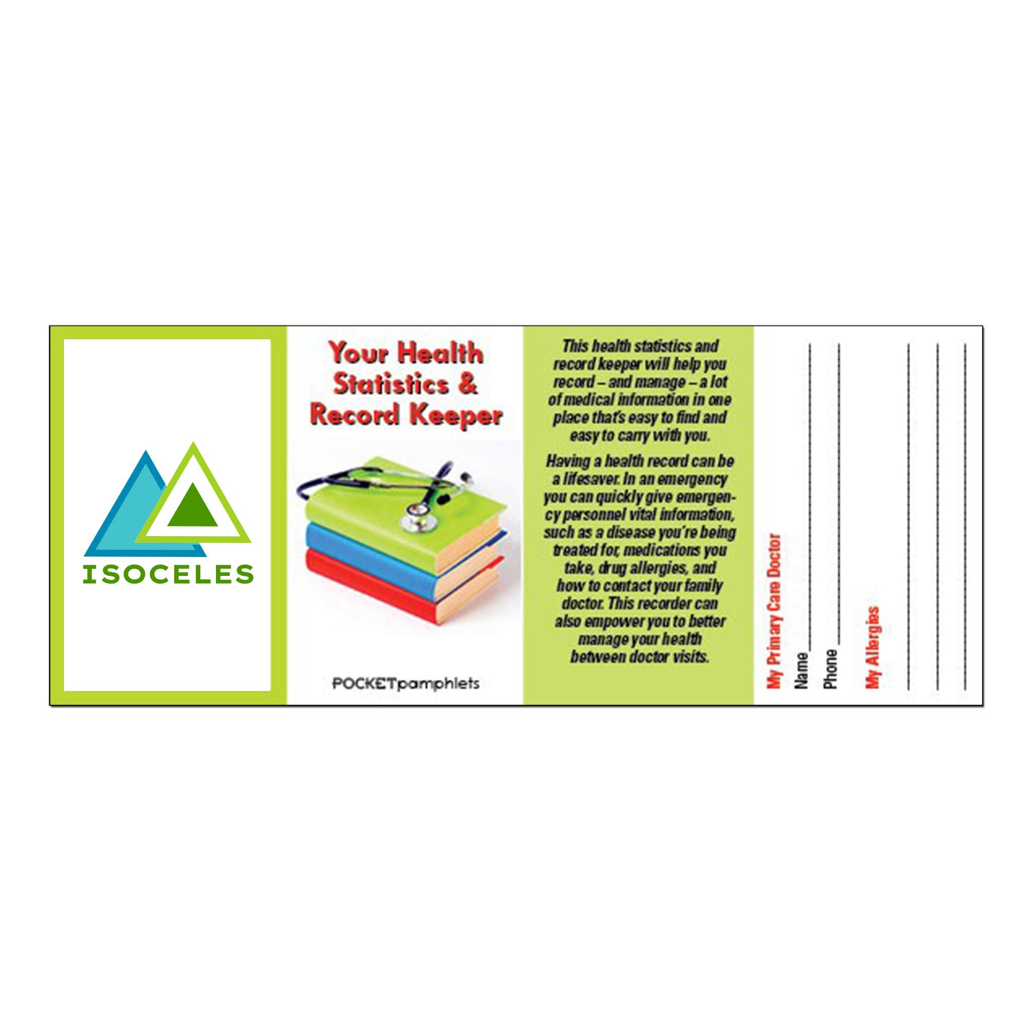 Your Health Statistics & Record Keeper Pocket Pamphlet (Q614222)