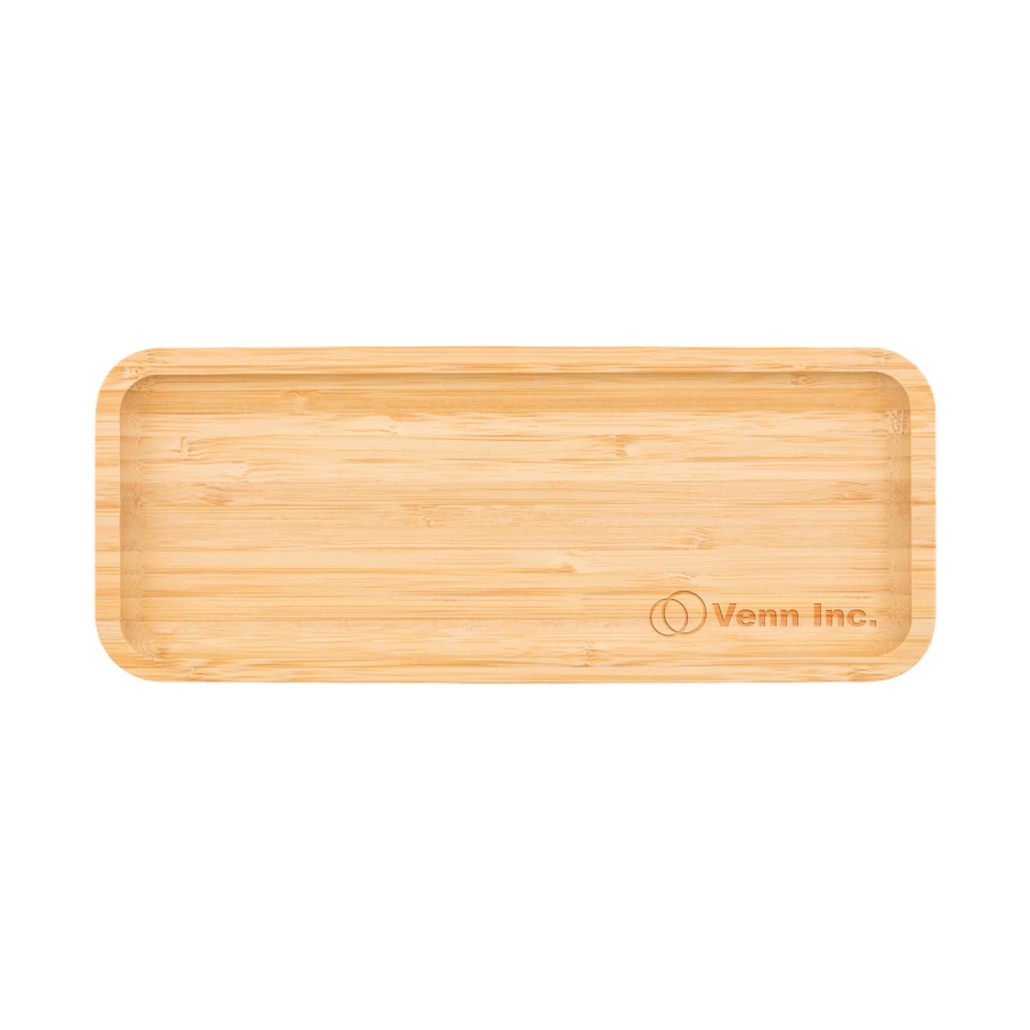 Rectangular Bamboo Serving Tray  Imprinted with Logo (Q614432)