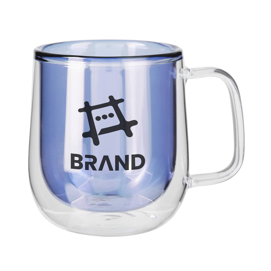 8.4 Oz. Double Walled Colored Glass Mug (Q614532)