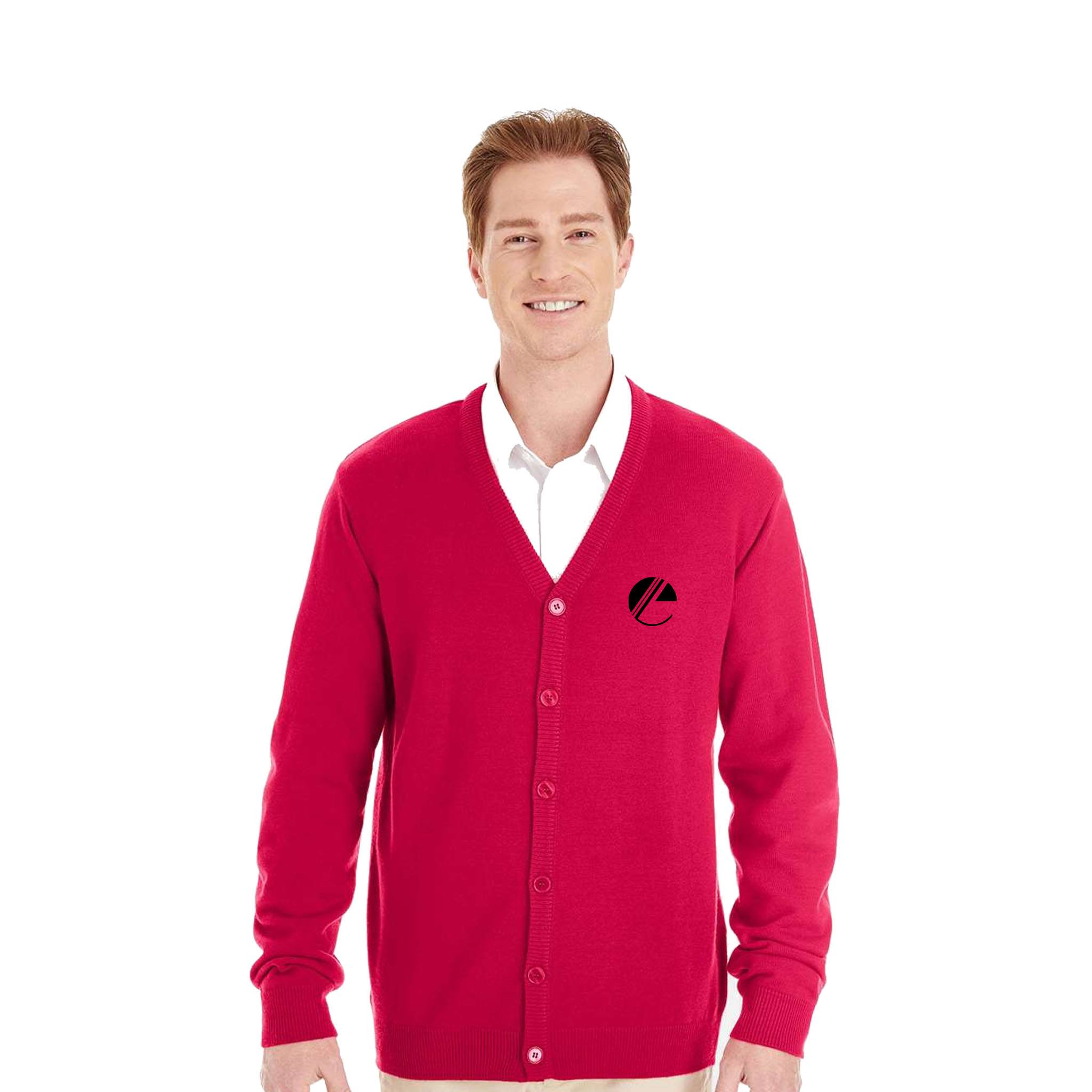 Harriton Men's Pilbloc™ V-Neck Button Cardigan Sweater (Q618922)