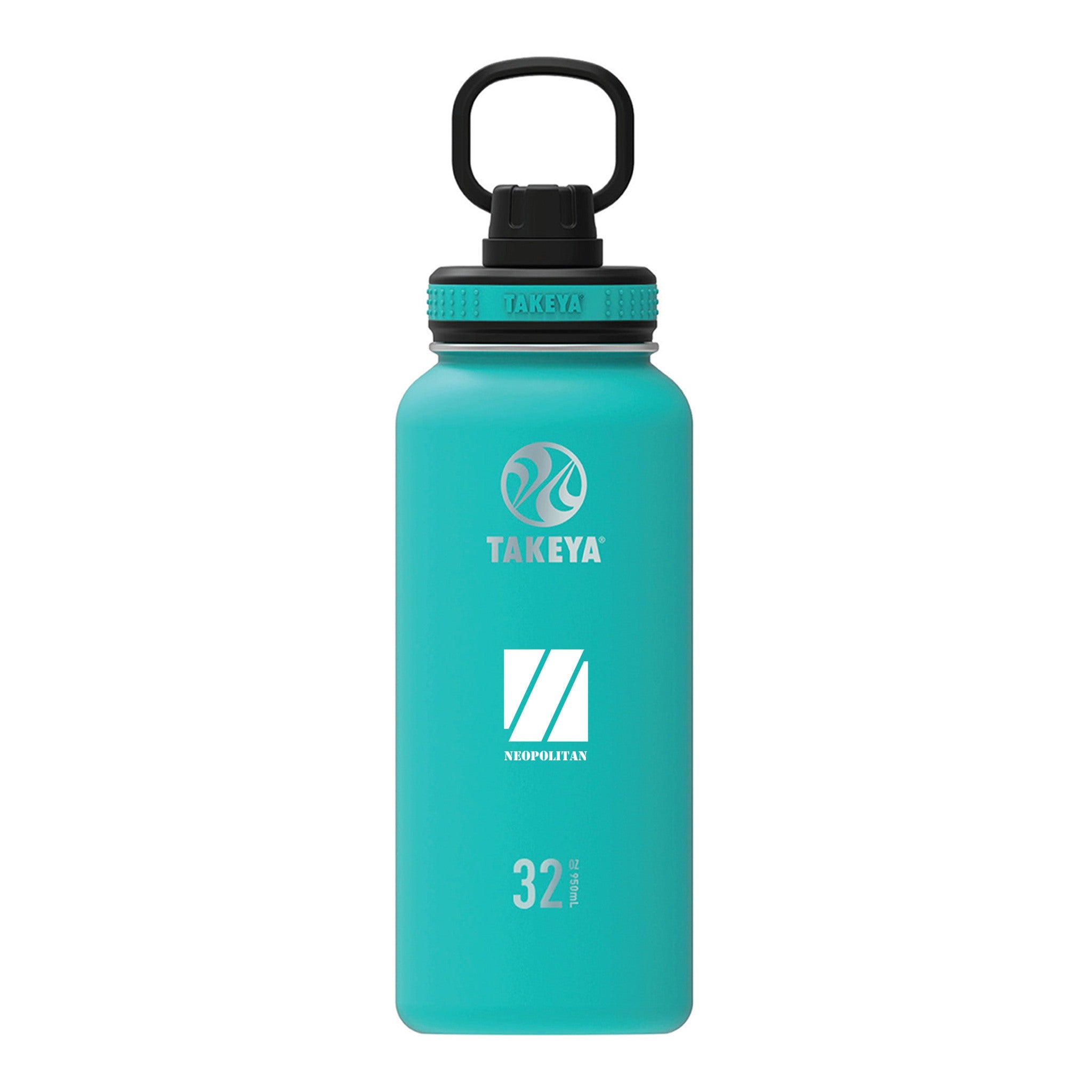 32 Oz. Takeya Water Bottle - Ocean Blue  Imprinted with Logo (Q621622)