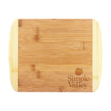 11 x 8.75 Inch Two-Tone Bamboo Cutting Board (Q625022)