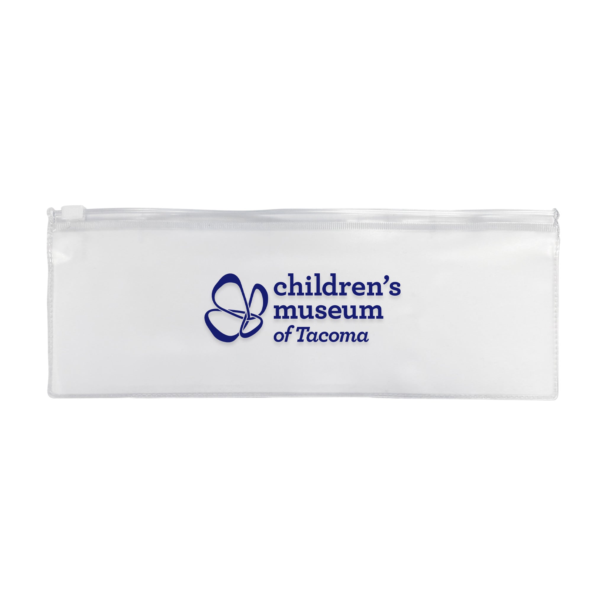 White Vinyl Pouches  Imprinted with Logo (Q628411)