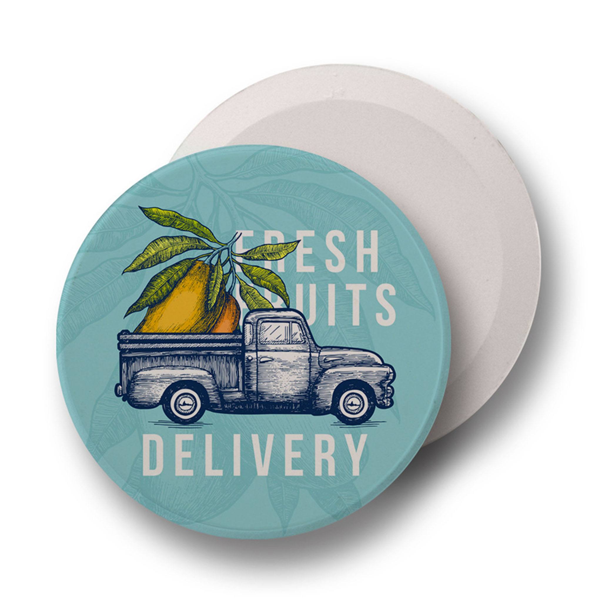 Absorbent Car Coaster - Single  Imprinted with Logo (Q629111)