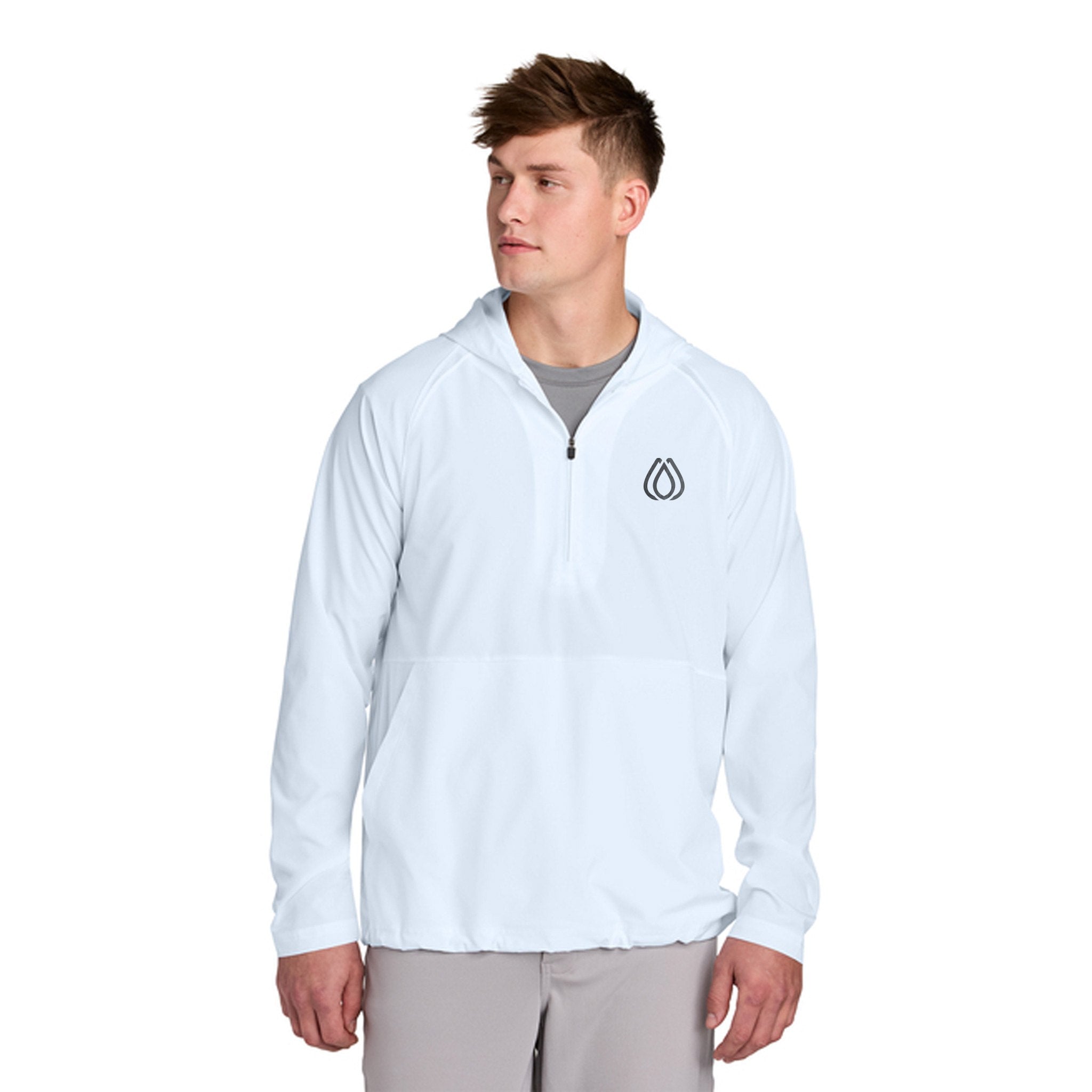 Sport-Tek® Repeat 1/2-Zip Long Sleeve Hooded Jacket  Imprinted with Logo (Q629922)