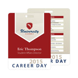 Memphis Event Name Badge: 3 x 4 In.  Imprinted with Logo (Q630022)
