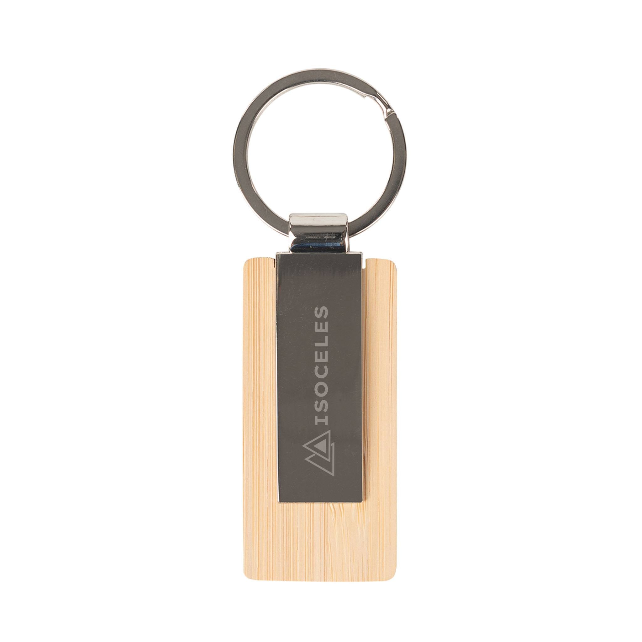 Bamboo Key Tag  Imprinted with Logo (Q630822)