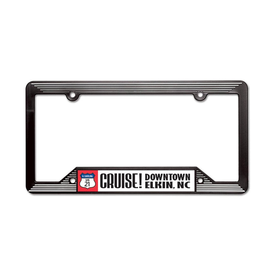 Molded License Plate Frame - Black - 6.25 x 12.25 Inch (Q632432)