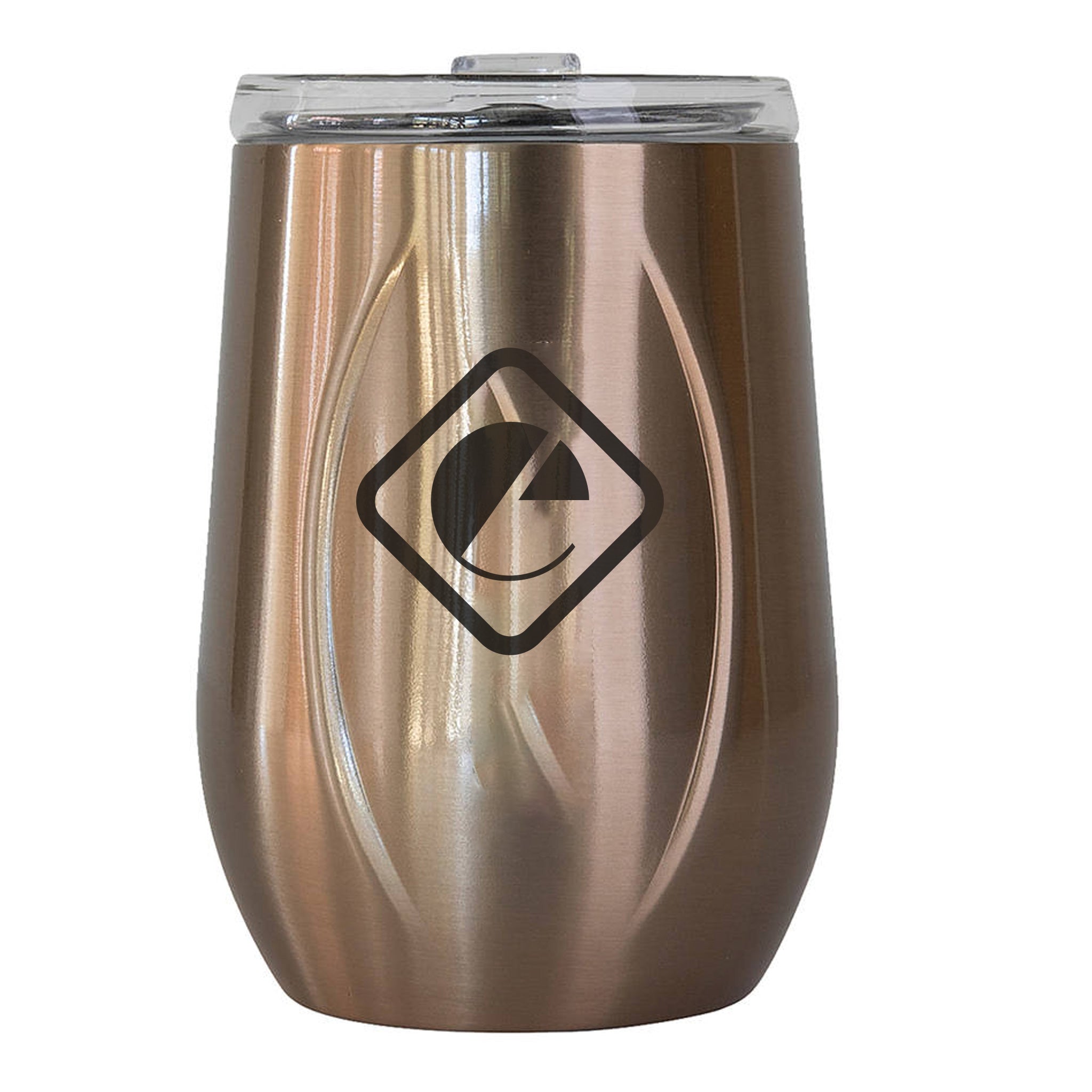 10 Oz. Vinglace Stemless Wine Tumbler - Copper  Imprinted with Logo (Q632622)