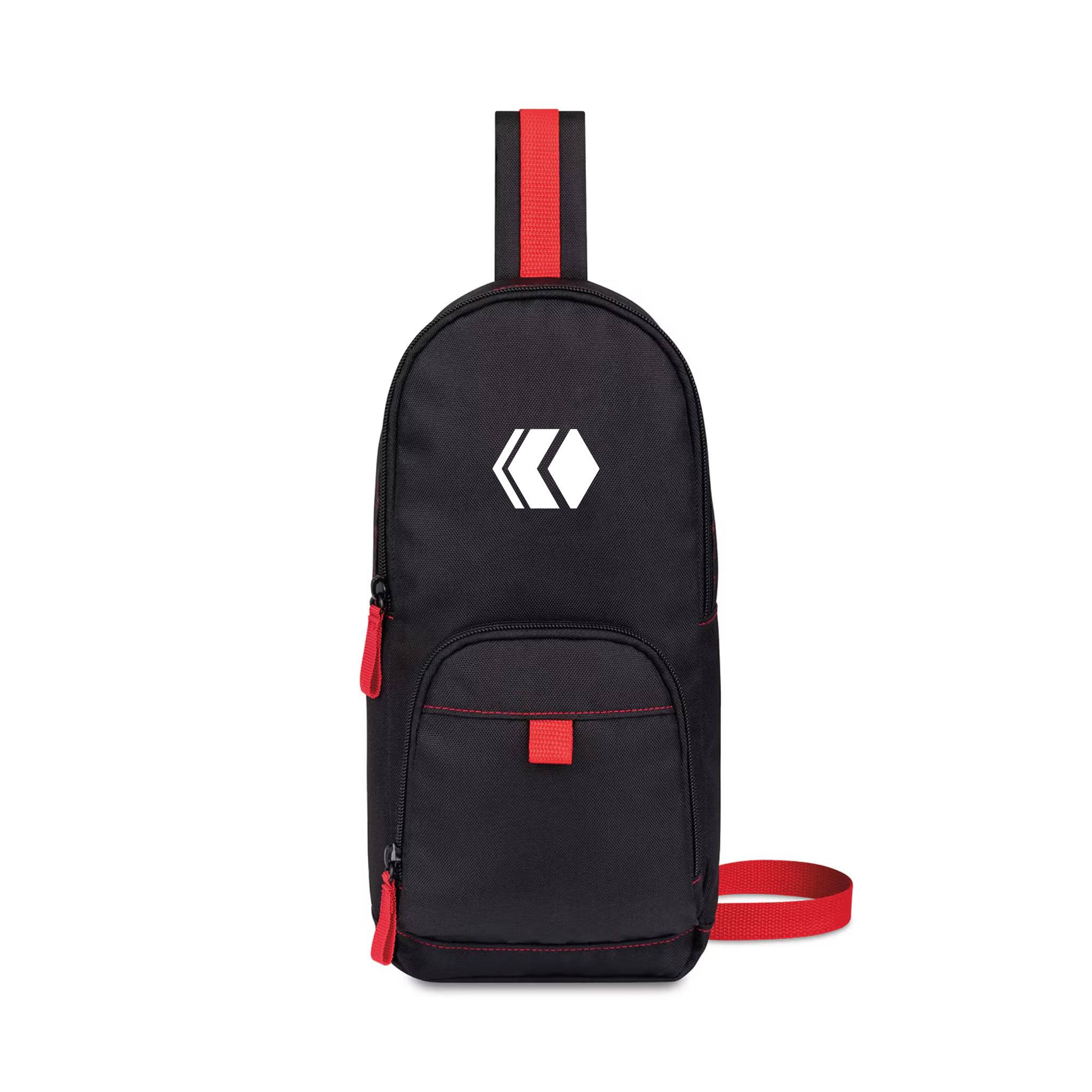 Repeat Recycled Poly Sling - Red  Imprinted with Logo (Q634822)