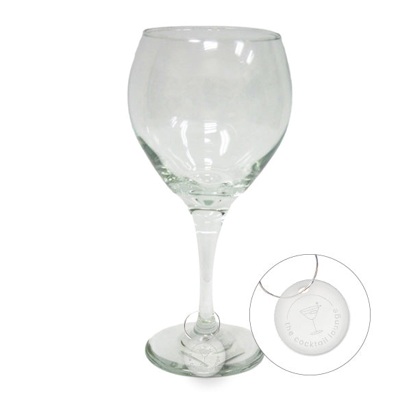 Circle Etched Acrylic Wine Charm (Q637922)